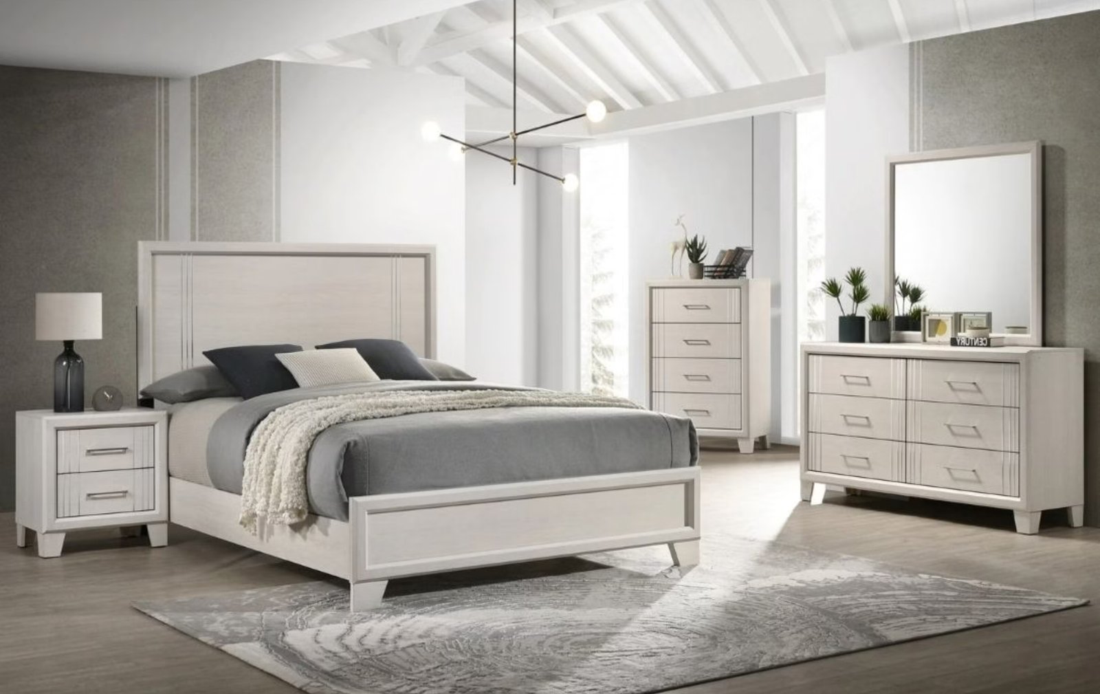 Charlie White Panel Queen Bedroom Set