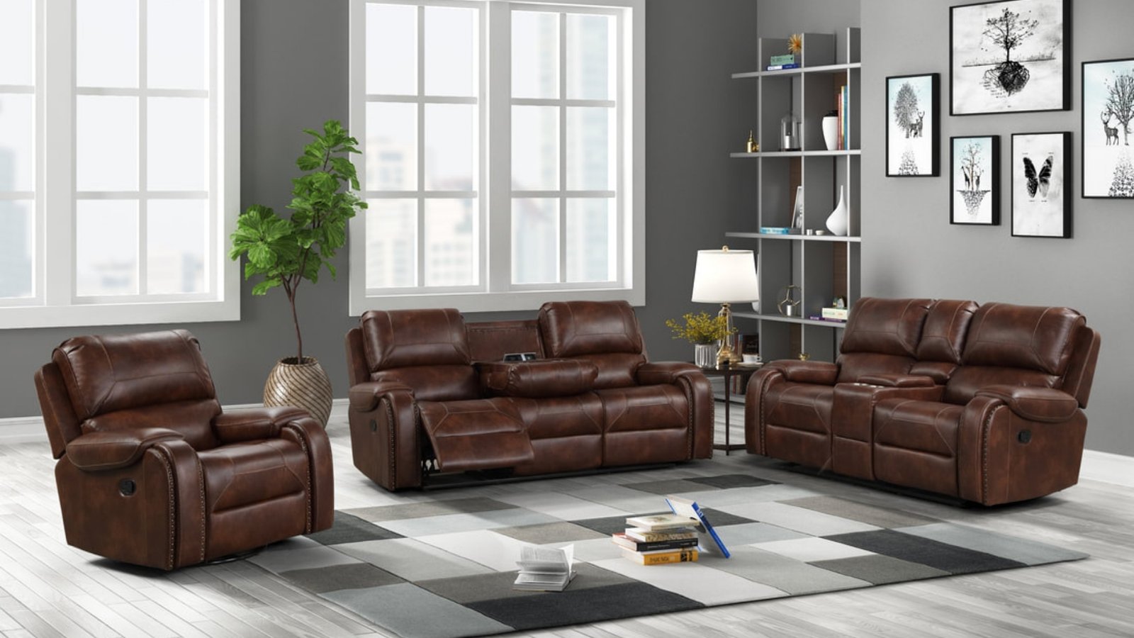 Titan Oversized 3PC Reclining Living Room Set