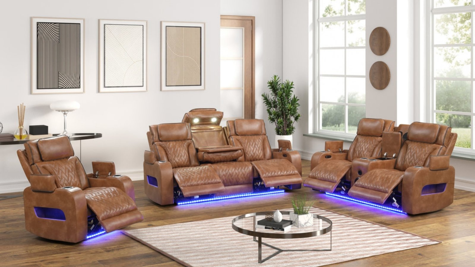 Dubai Brown 3PC Power Reclining Living Room Set