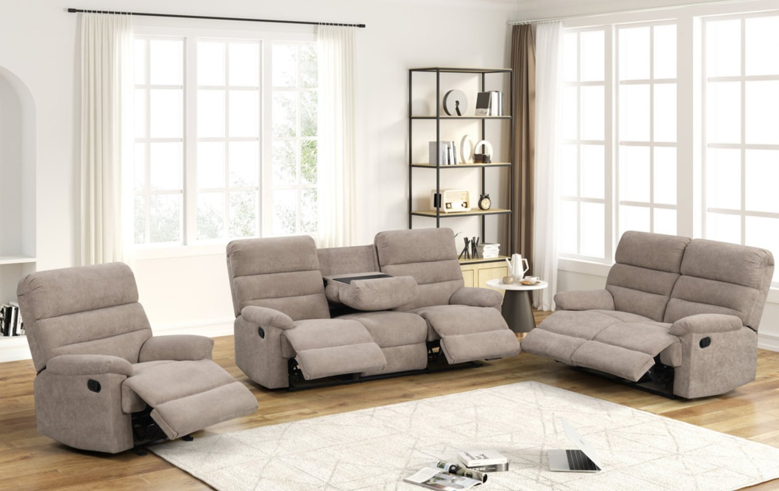 Albert Mocha 3PC Reclining Living Room Set