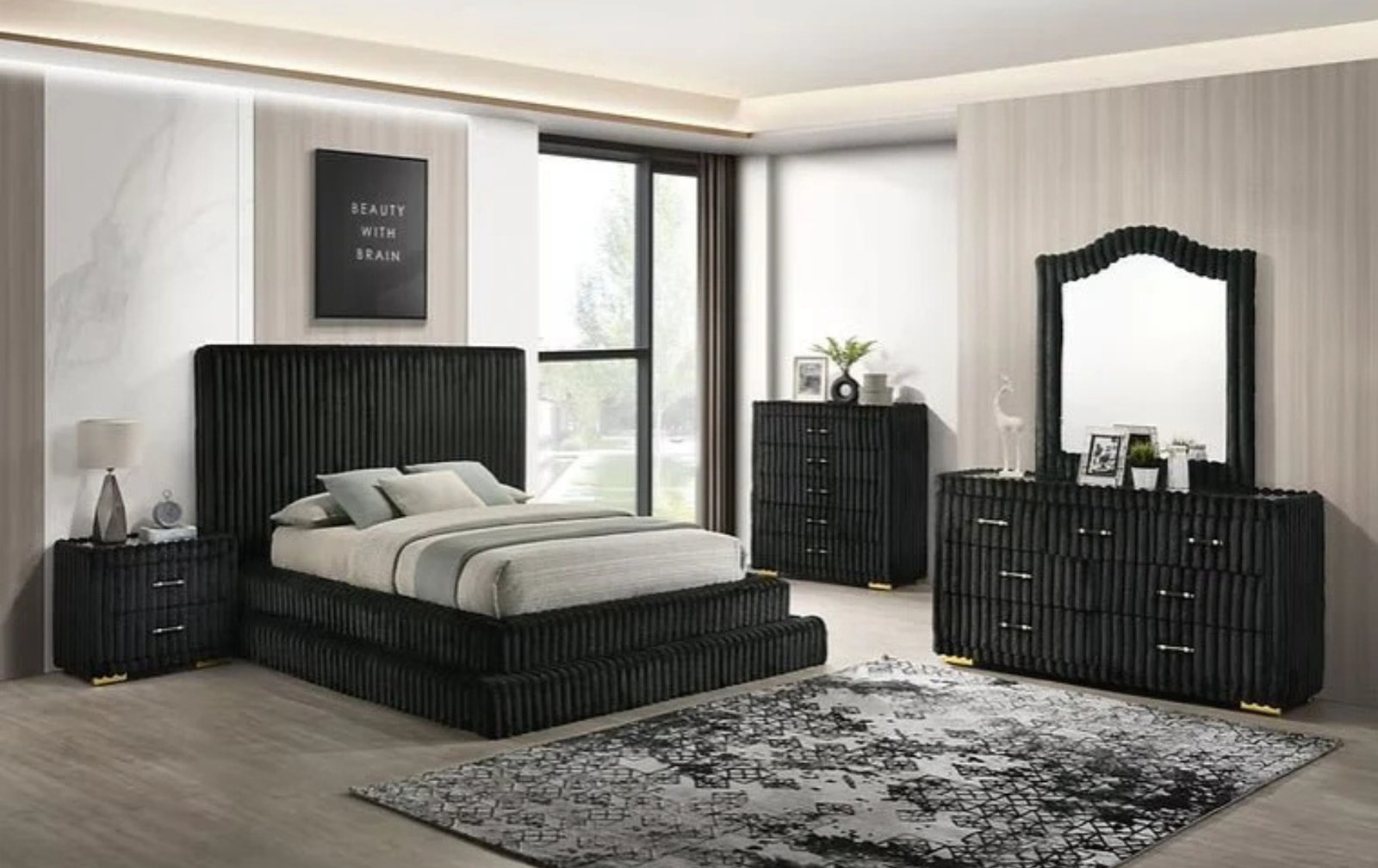 Micah Henley Black Queen Bedroom Set