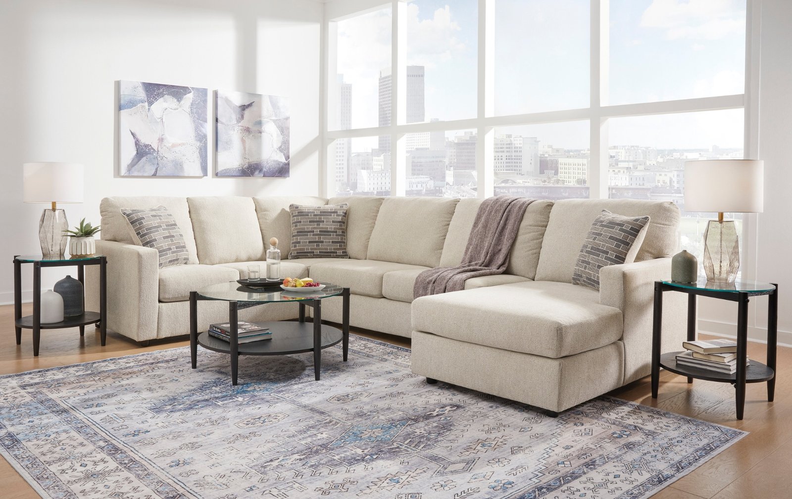 Edenfield 3-Piece Sectional with Chaise