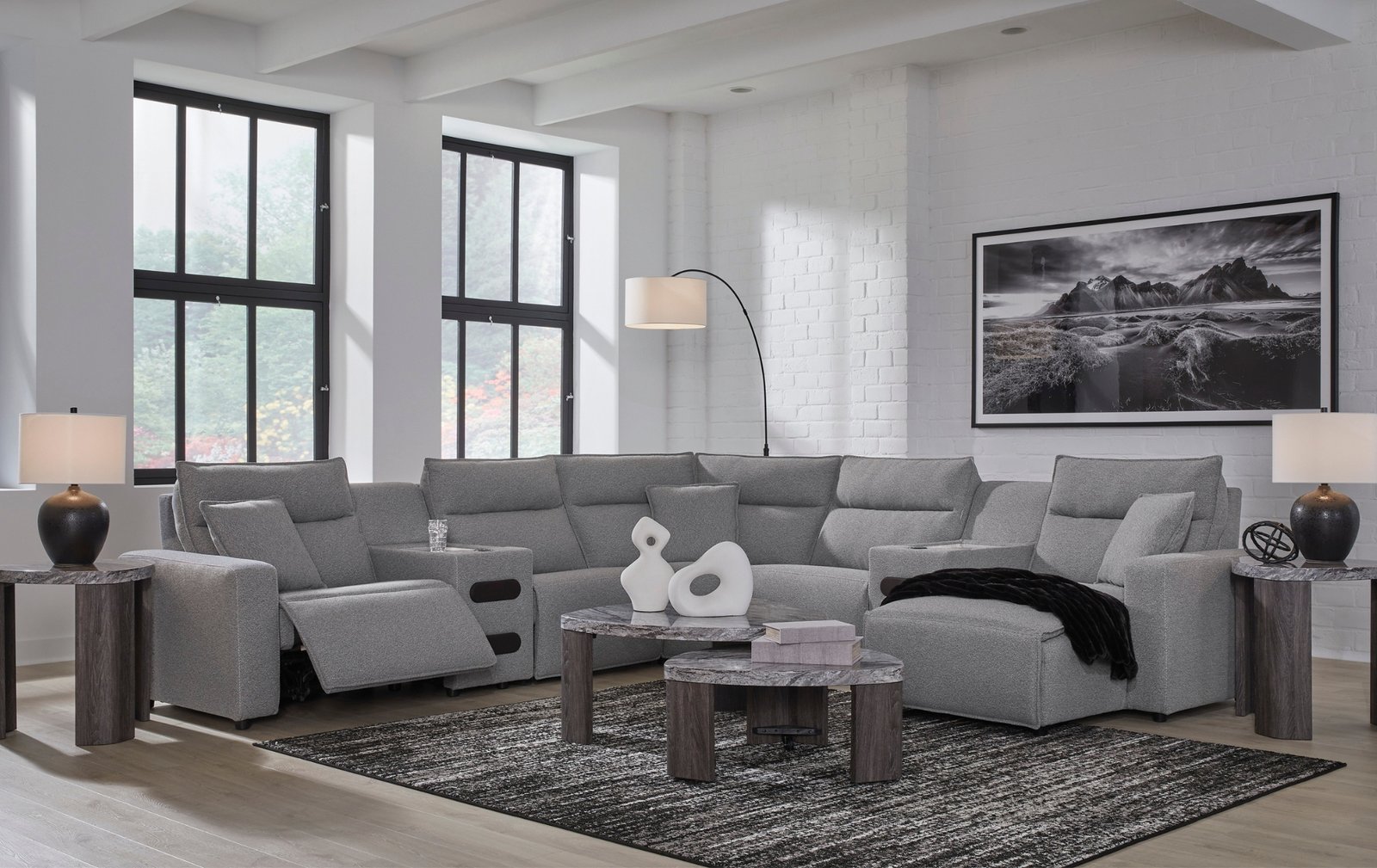 Modmax II Reclining Sectional with Chaise and Audio Console