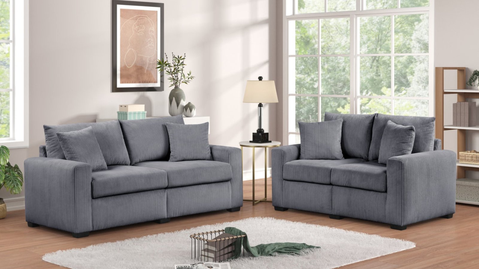 Gray Sofa And Loveseat