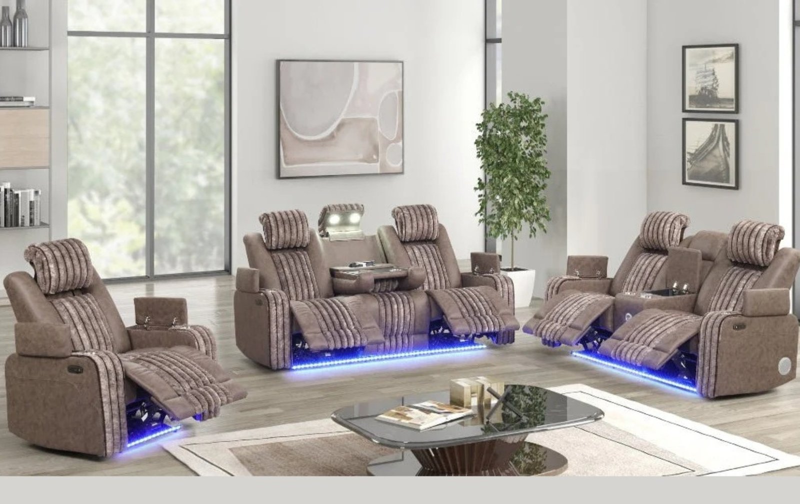 Lita Brown 3PC Reclining Living Room Set