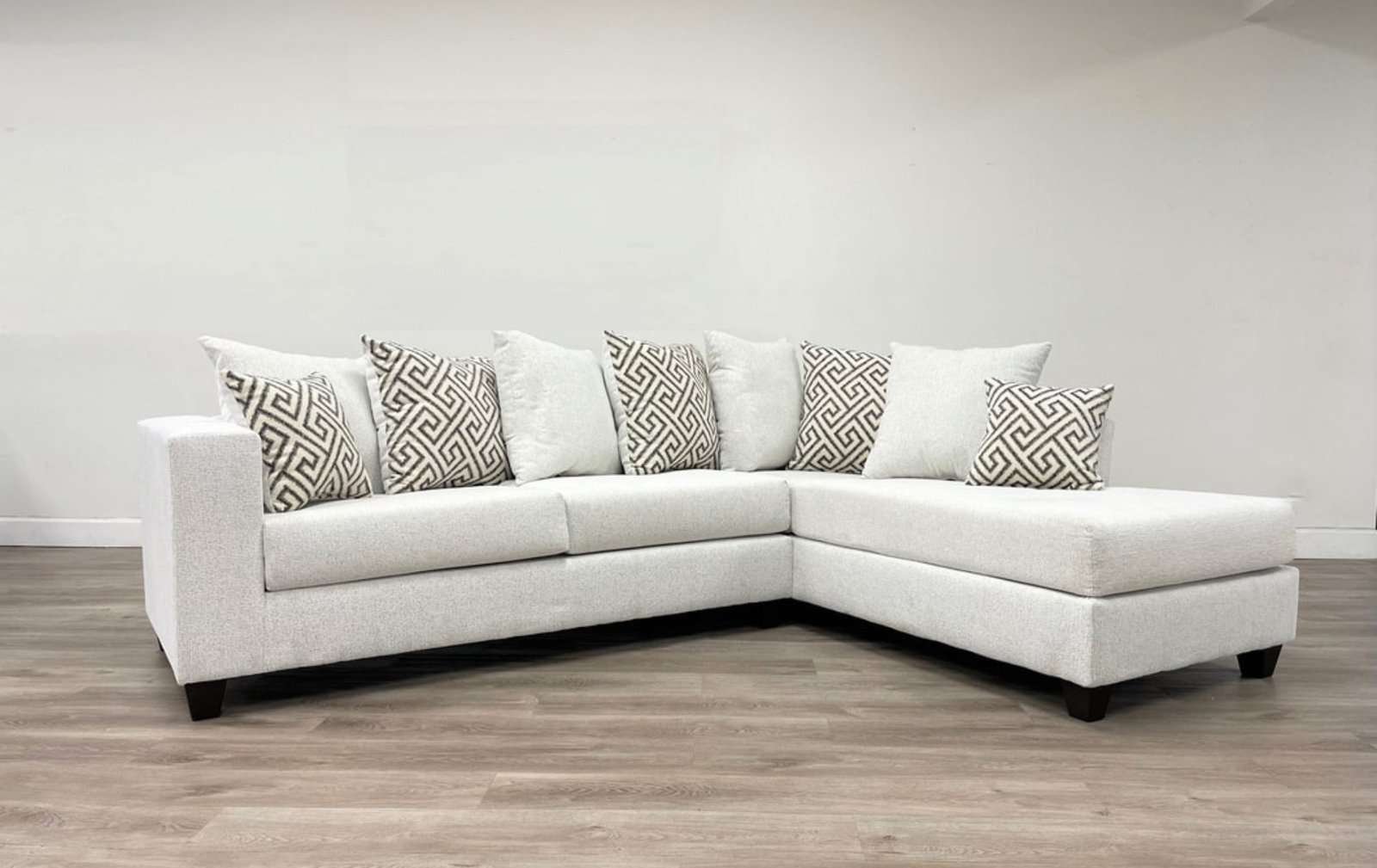 Stone Sectional W/ Right Chaise