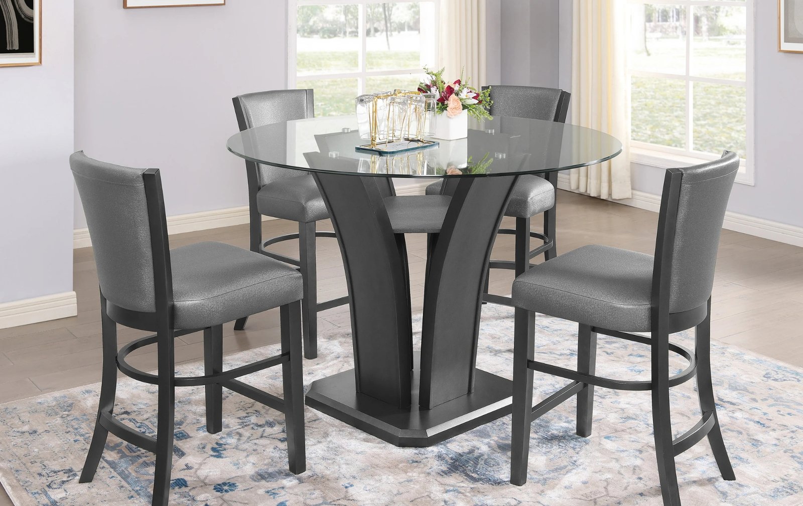 Camelia 5-Piece Counter Height Dining Set