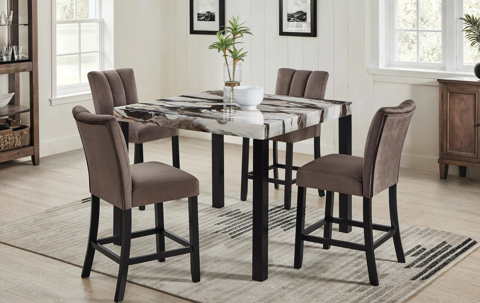 Vega 5-Piece Counter Height Dining Set