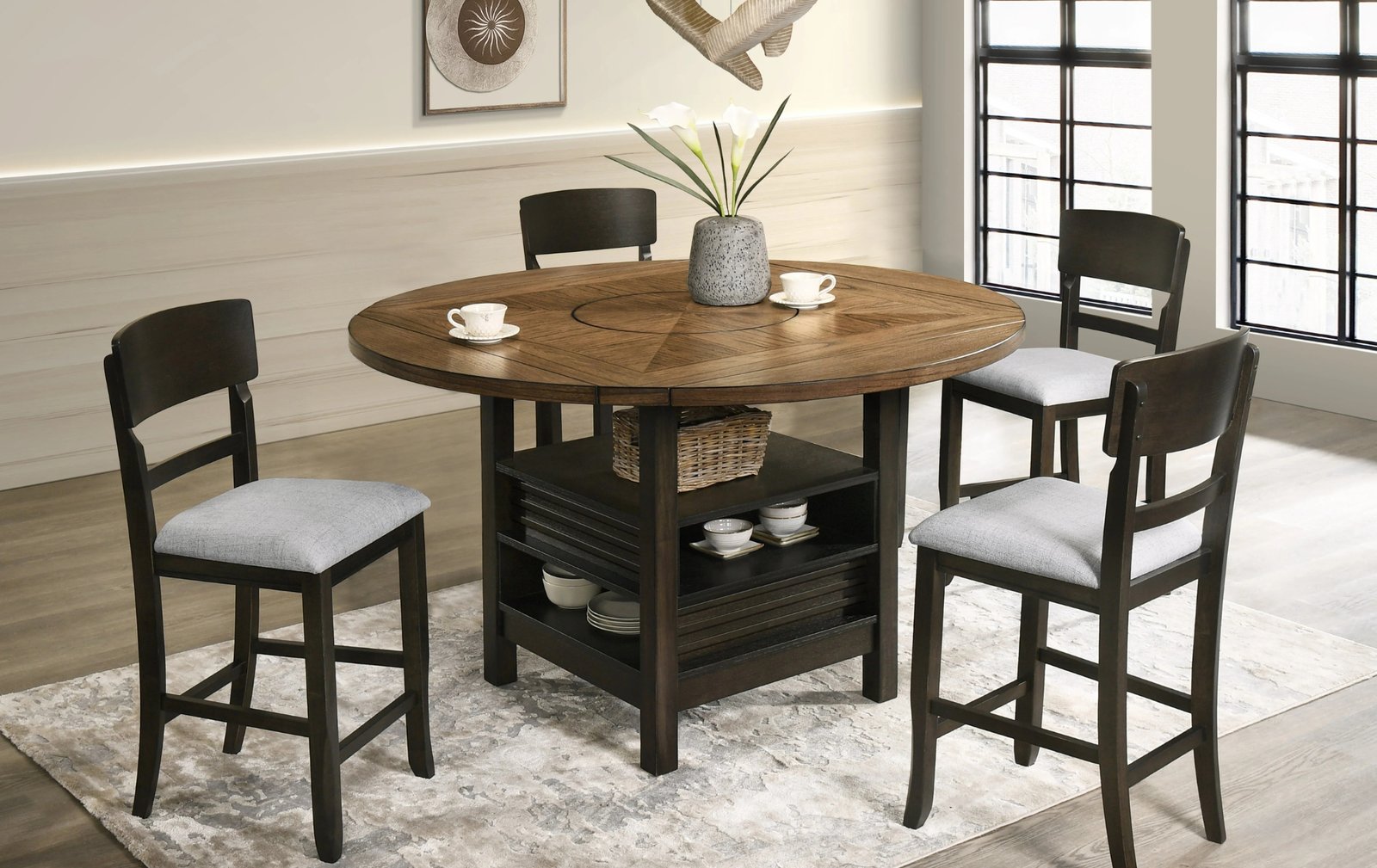 Oakly 5-Piece Counter Height Dining Set