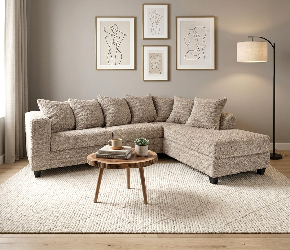 Mocha Sectional W/ Chaise