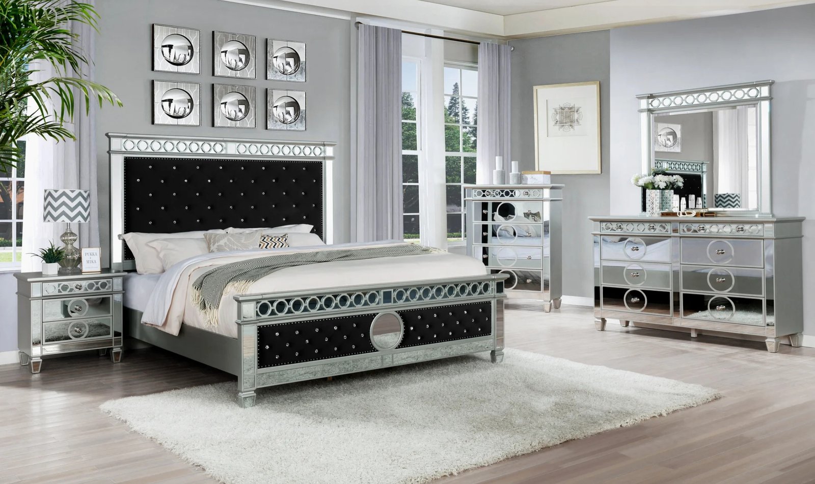 Bella Glam Queen Bedroom Set