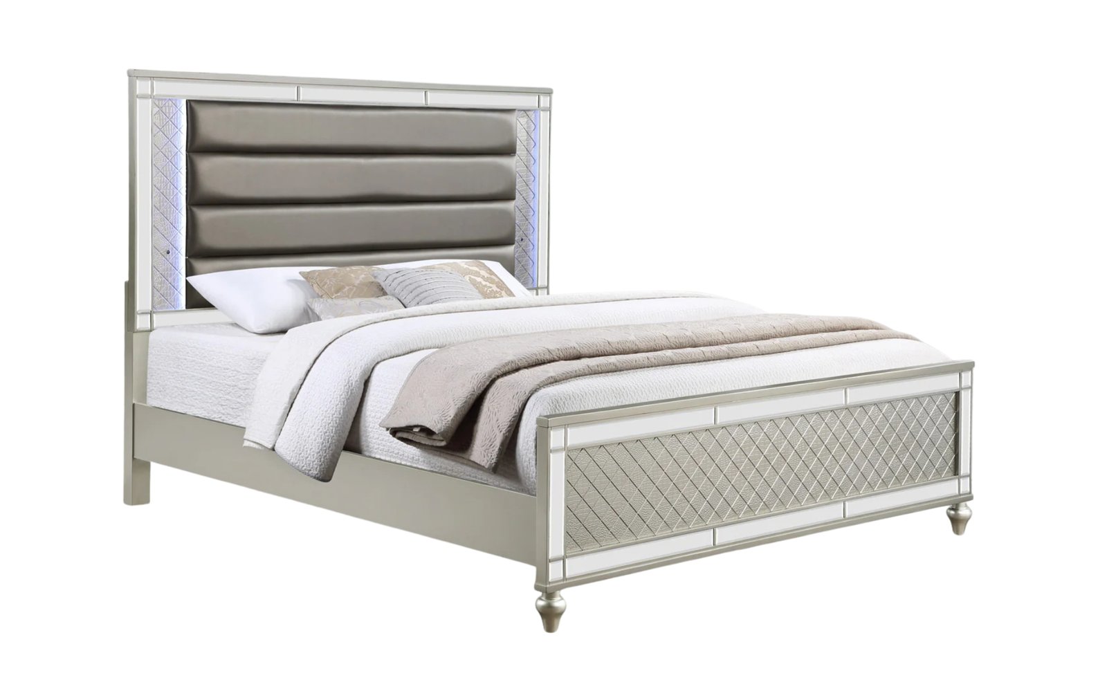 Cristian King LED Panel Bed