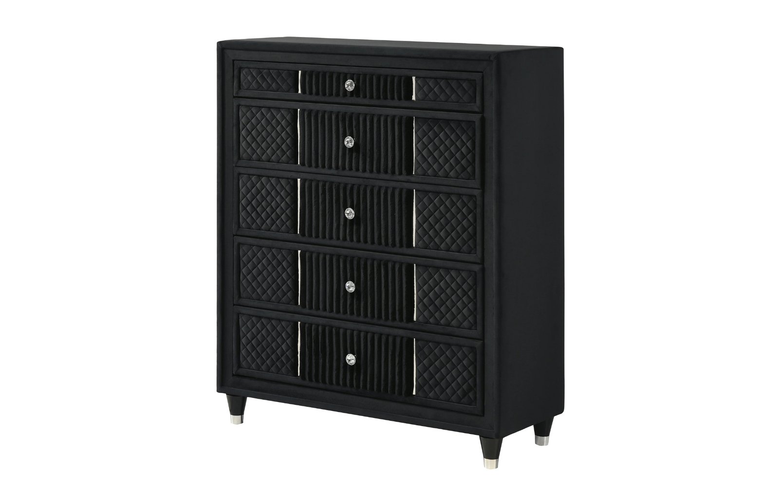 Armany Black 5-Drawer Chest