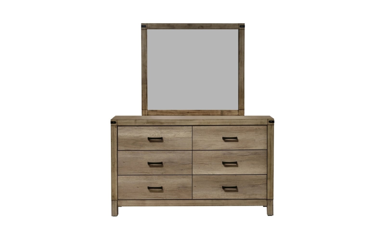 Matteo Natural Wood Dresser & Mirror