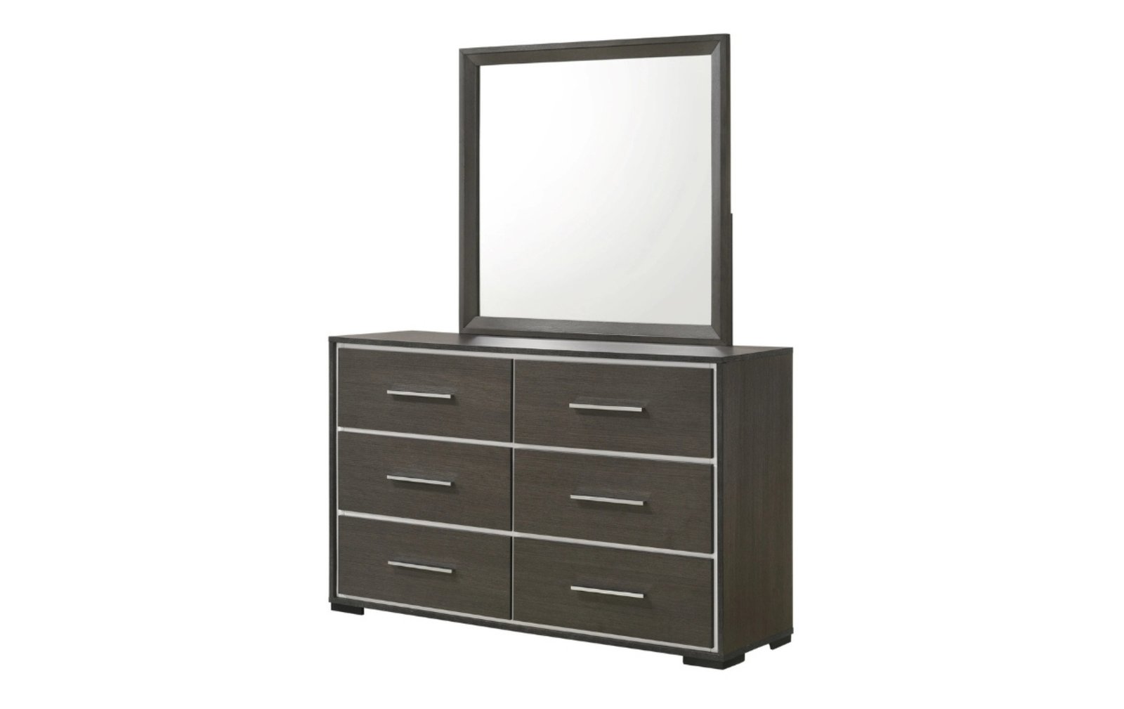 Sharpe Dark Gray Dresser & Mirror