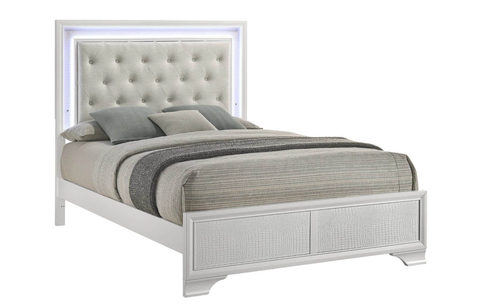 Lyssa Queen LED Panel Bed