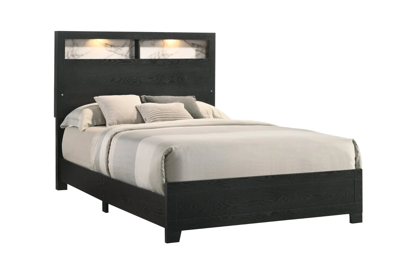 Cadence Queen Bookcase LED Bed