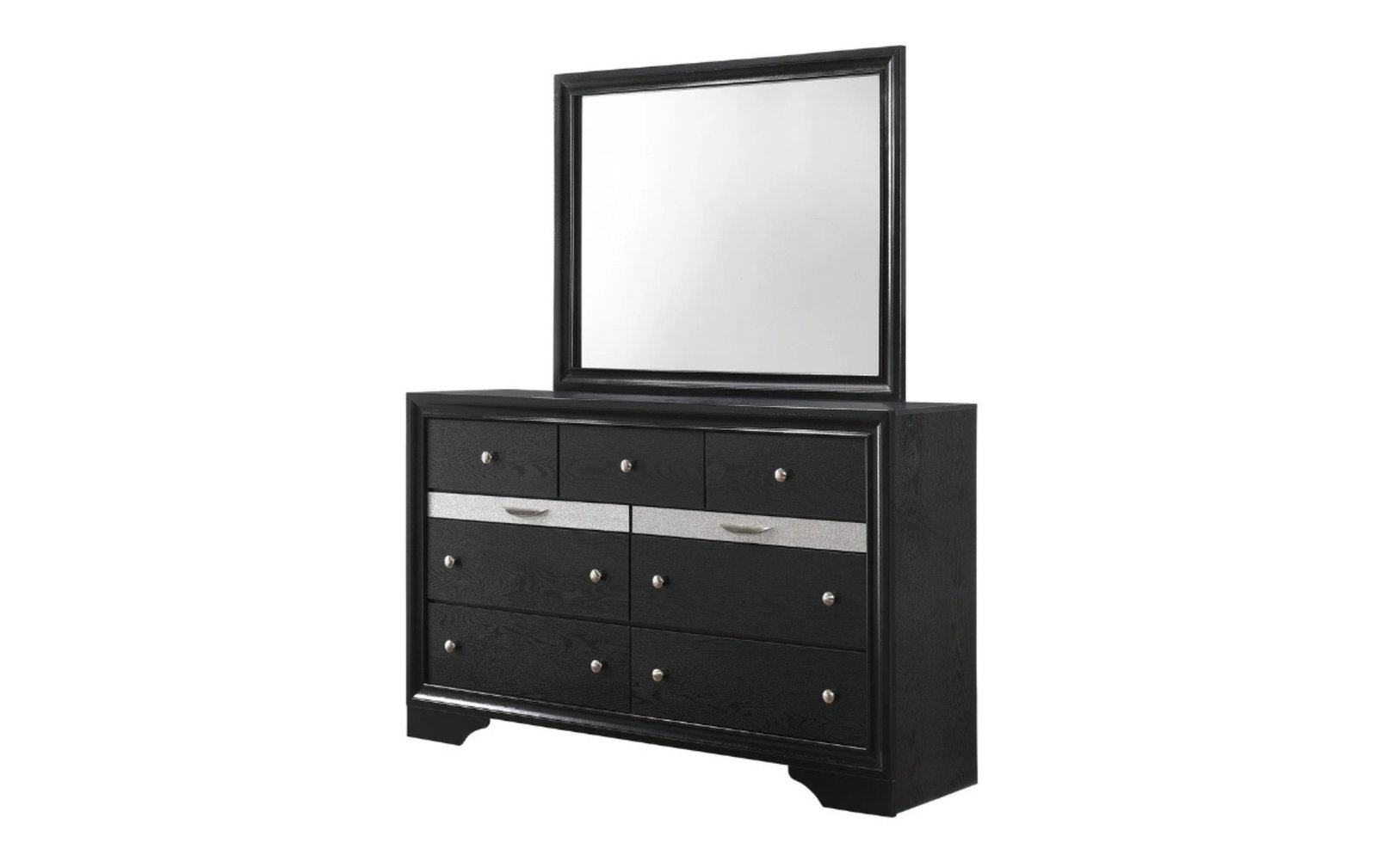Regata Black Dresser & Mirror