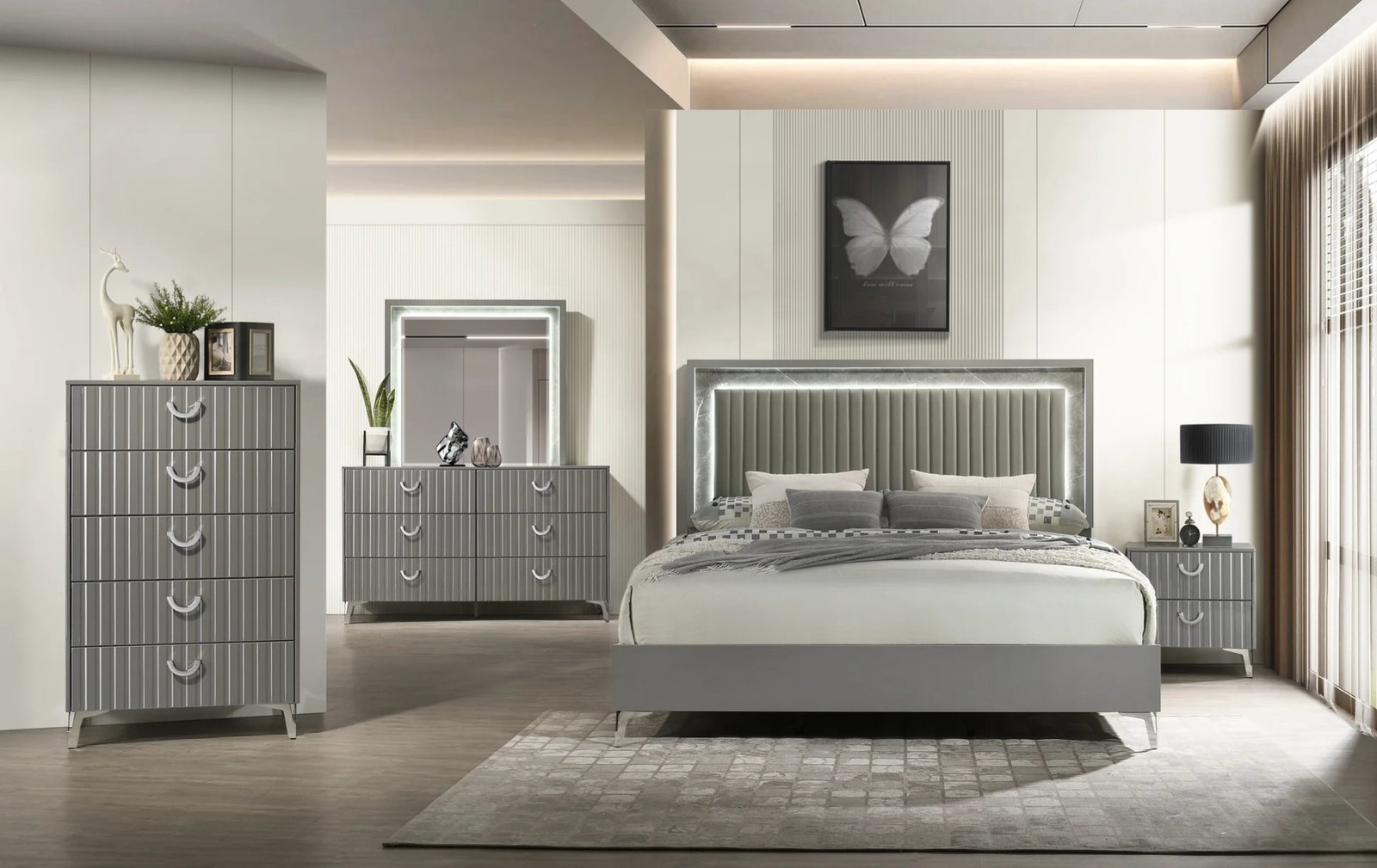 Cassandra LED Queen Bedroom Set