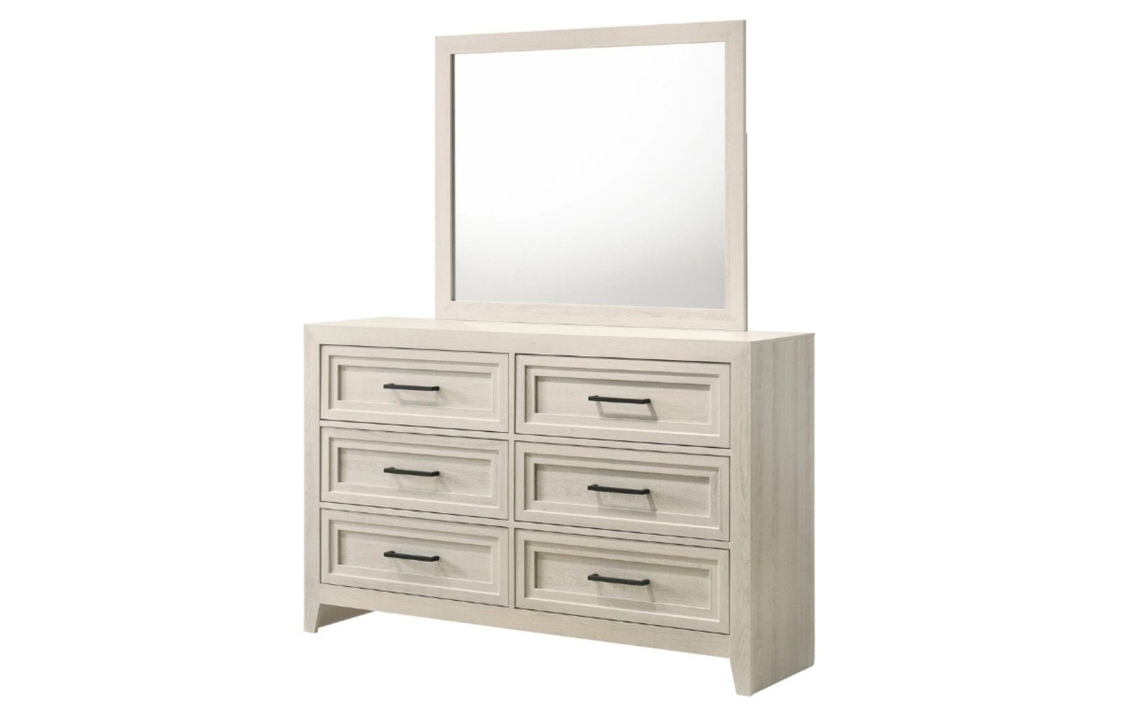 Lorraine Whitewash Dresser & Mirror