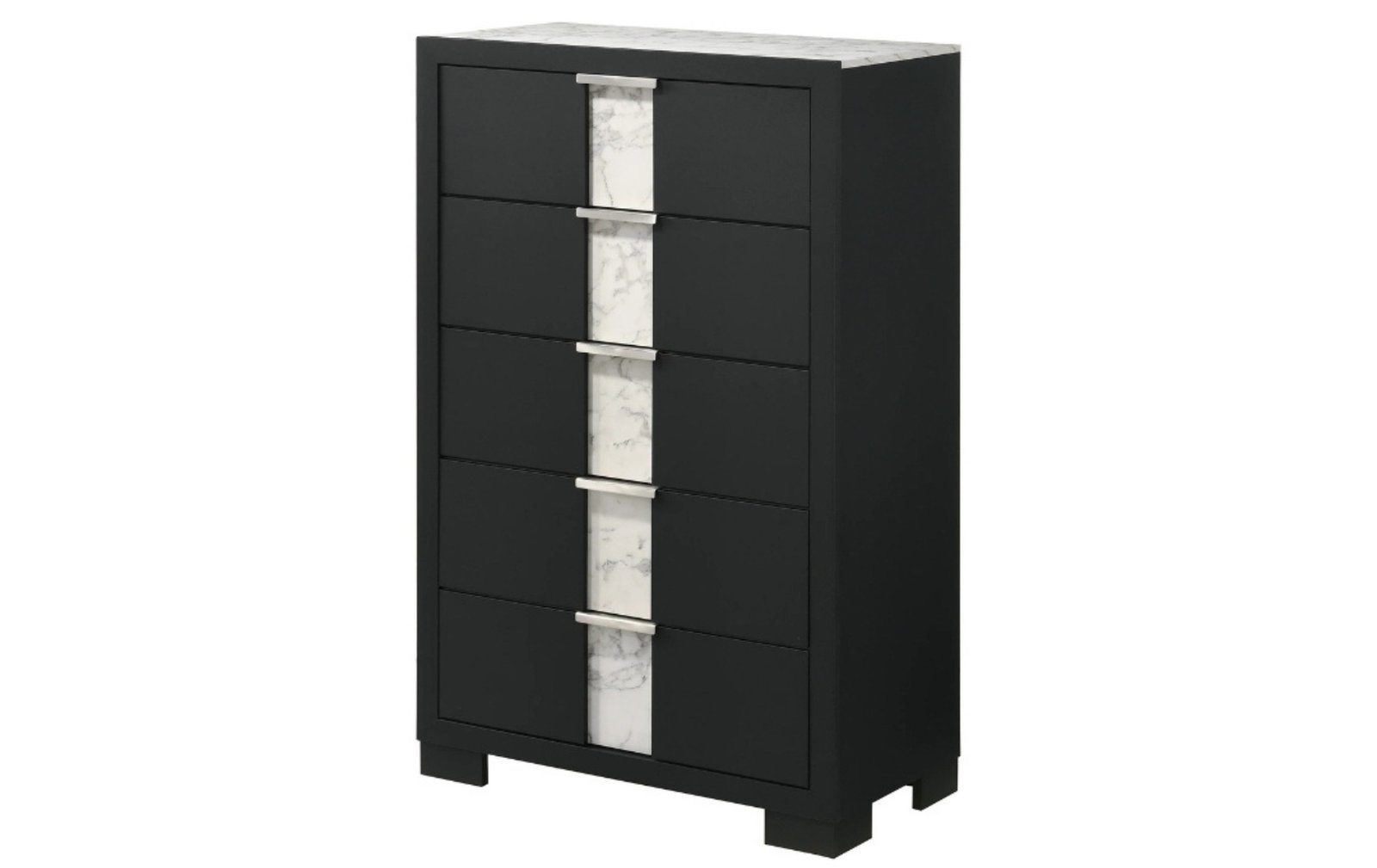Rangley Black Marble Accent 5-Drawer Chest