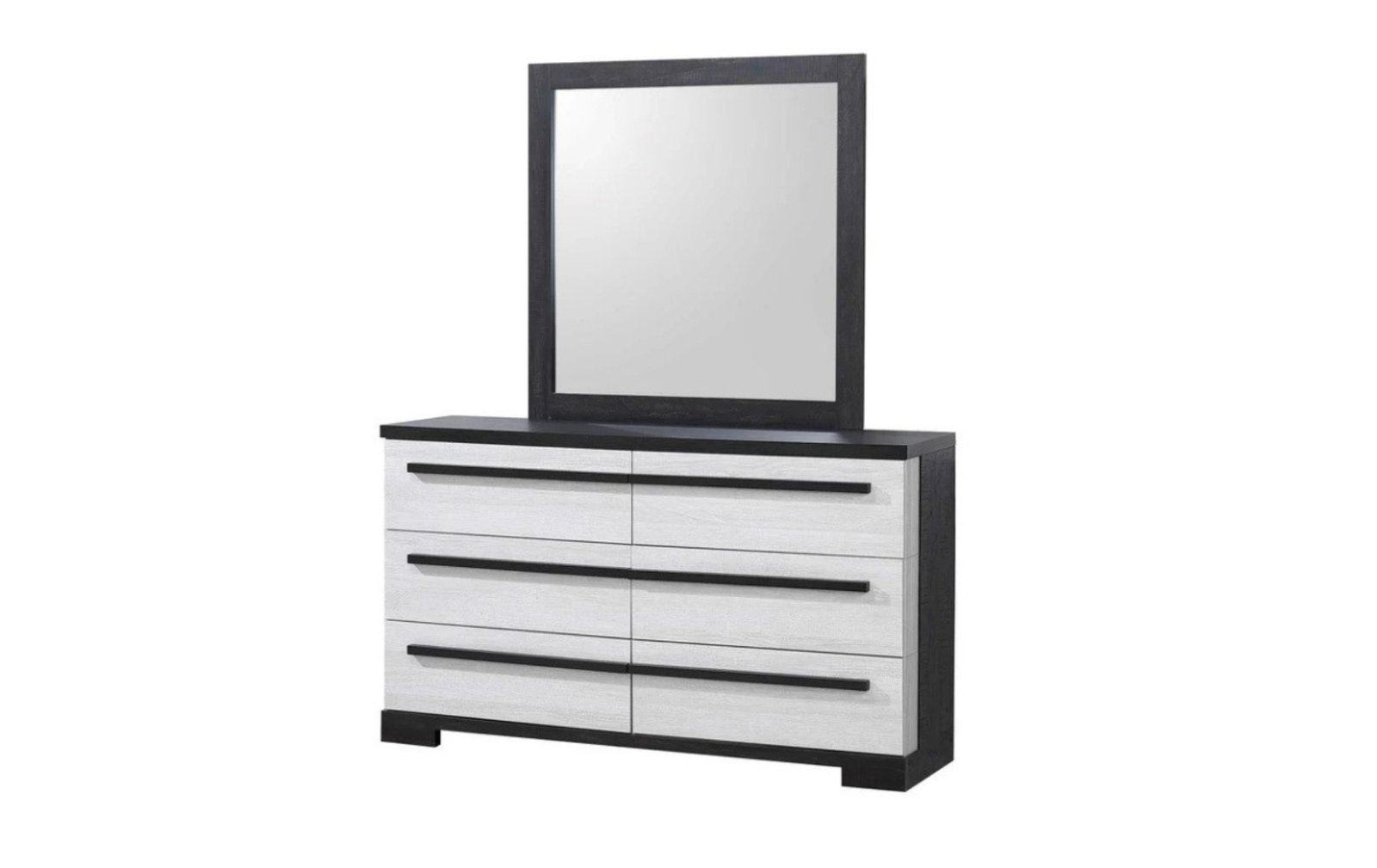 Remington White & Black Dresser & Mirror
