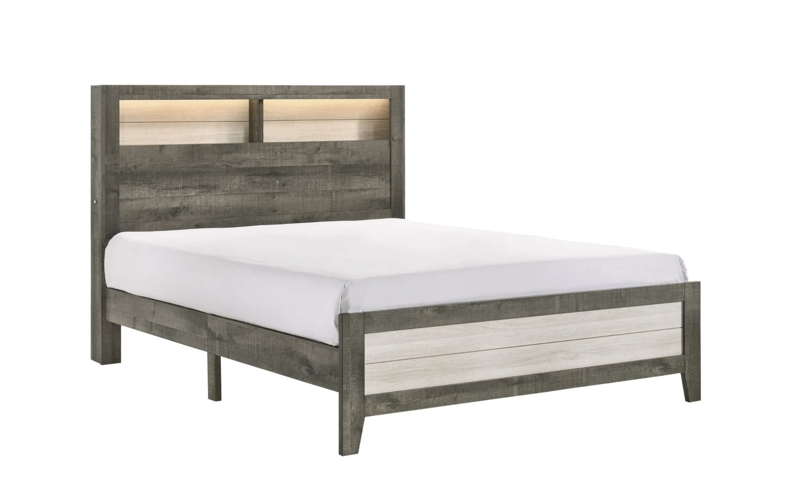 Rhett King Two-Tone LED Panel Bed