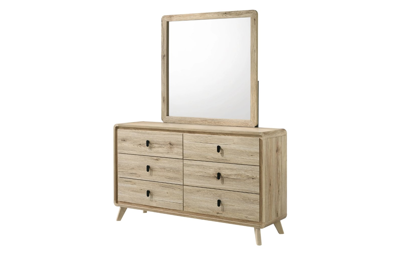Dawson Natural Wood Dresser & Mirror