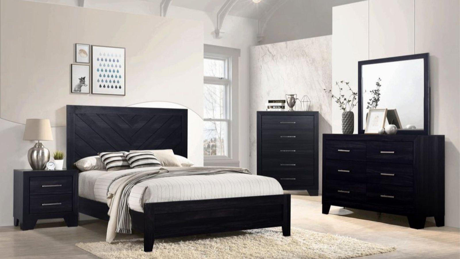 Dark Charcoal Queen Bedroom Set