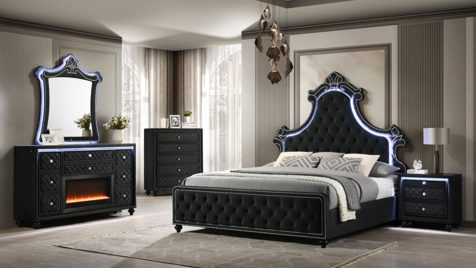 Majestic Black Queen Bedroom Set