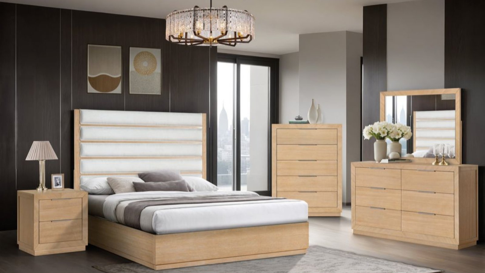 Oslo Light Wood Queen Bedroom Set