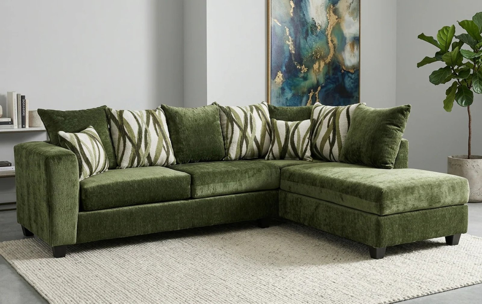 Gia Cactus 3pc Sectional