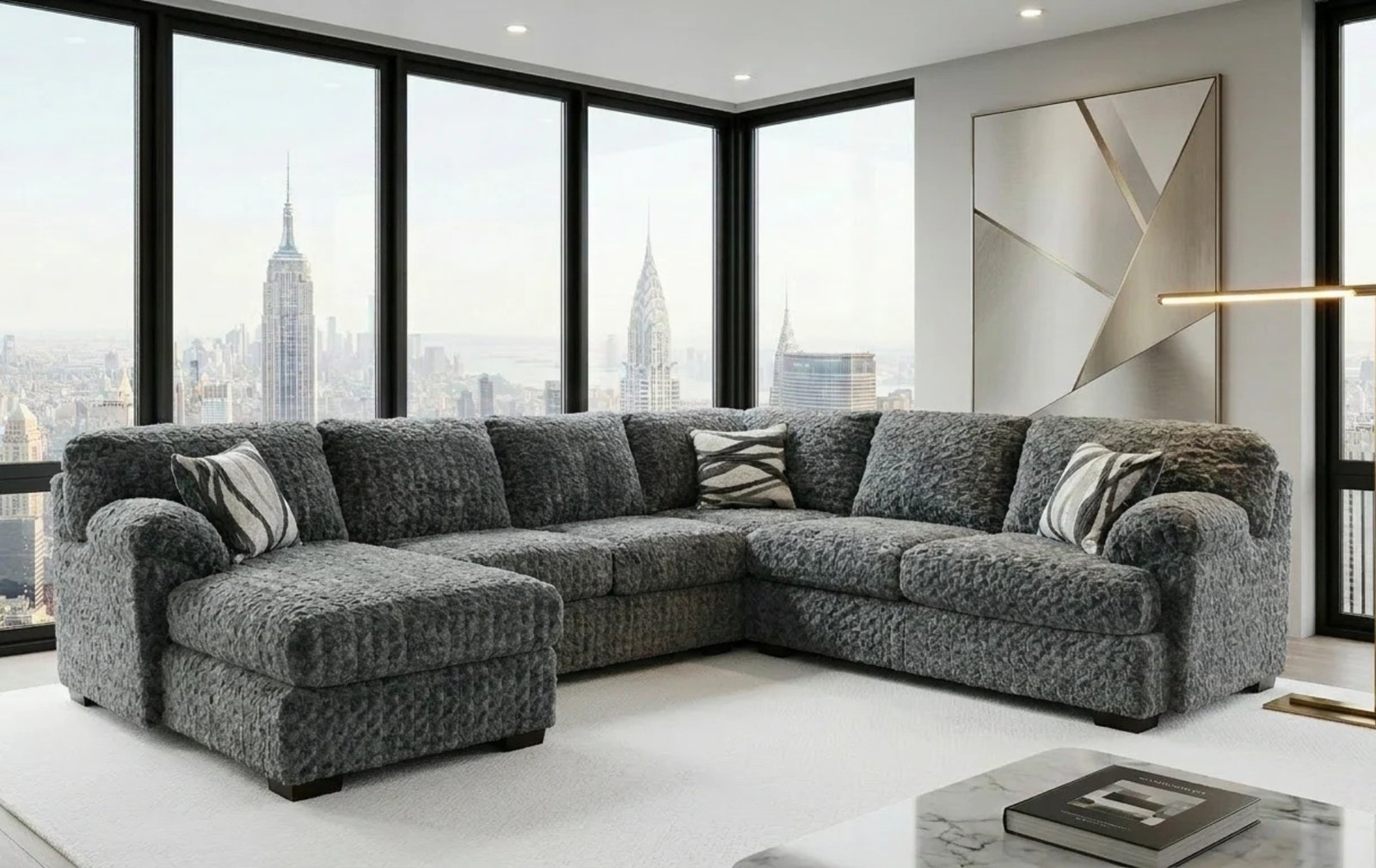 Westwood Gunmetal Sectional W/ Chaise