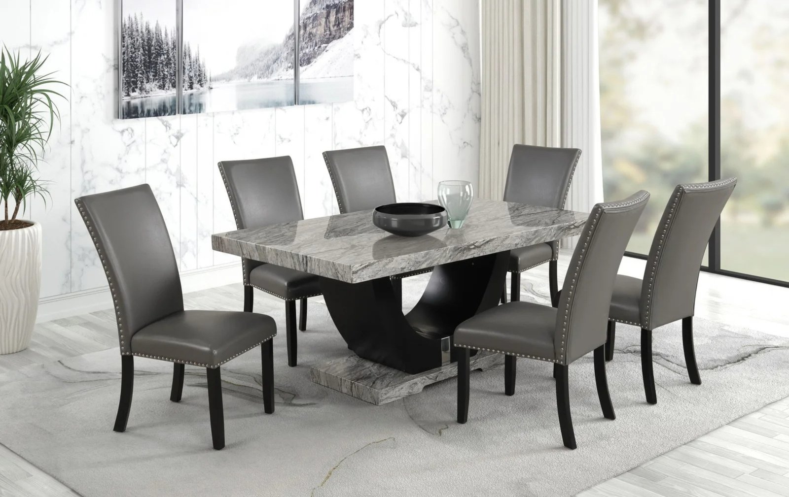 Viviana Gray 7-Piece Dining Set