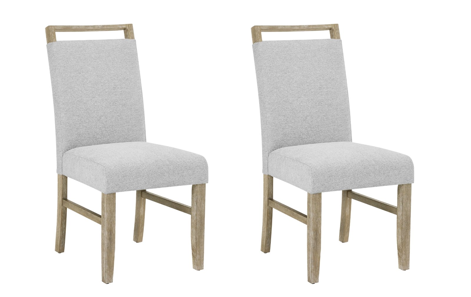 Hazel Light Gray Upholstered 2-Piece Dining Chair Set