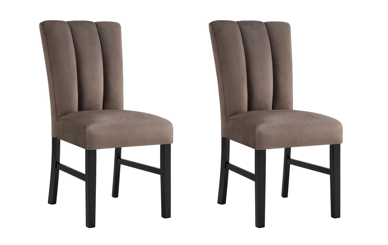 Vega Brown Upholstered 2-Piece Dining Chair Set