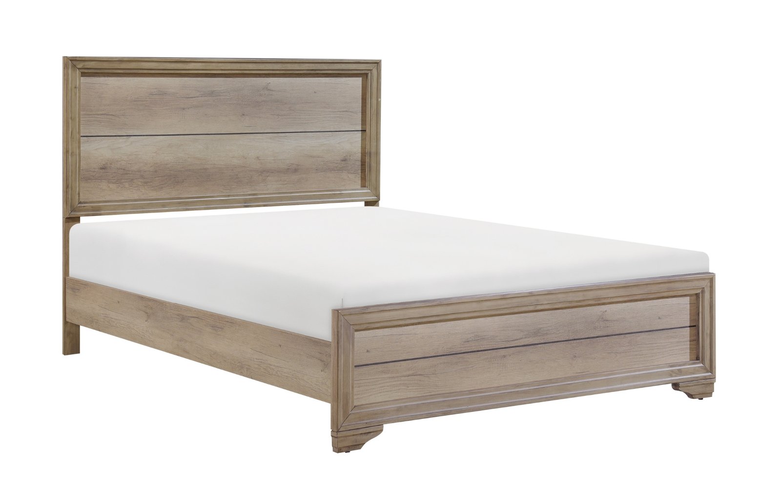 Lonan Natural Wood Full Bed