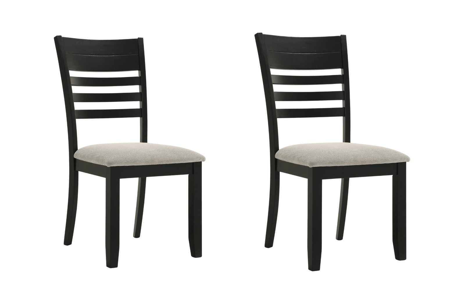 Folio Black Ladder-Back 2-Piece Dining Chair Set