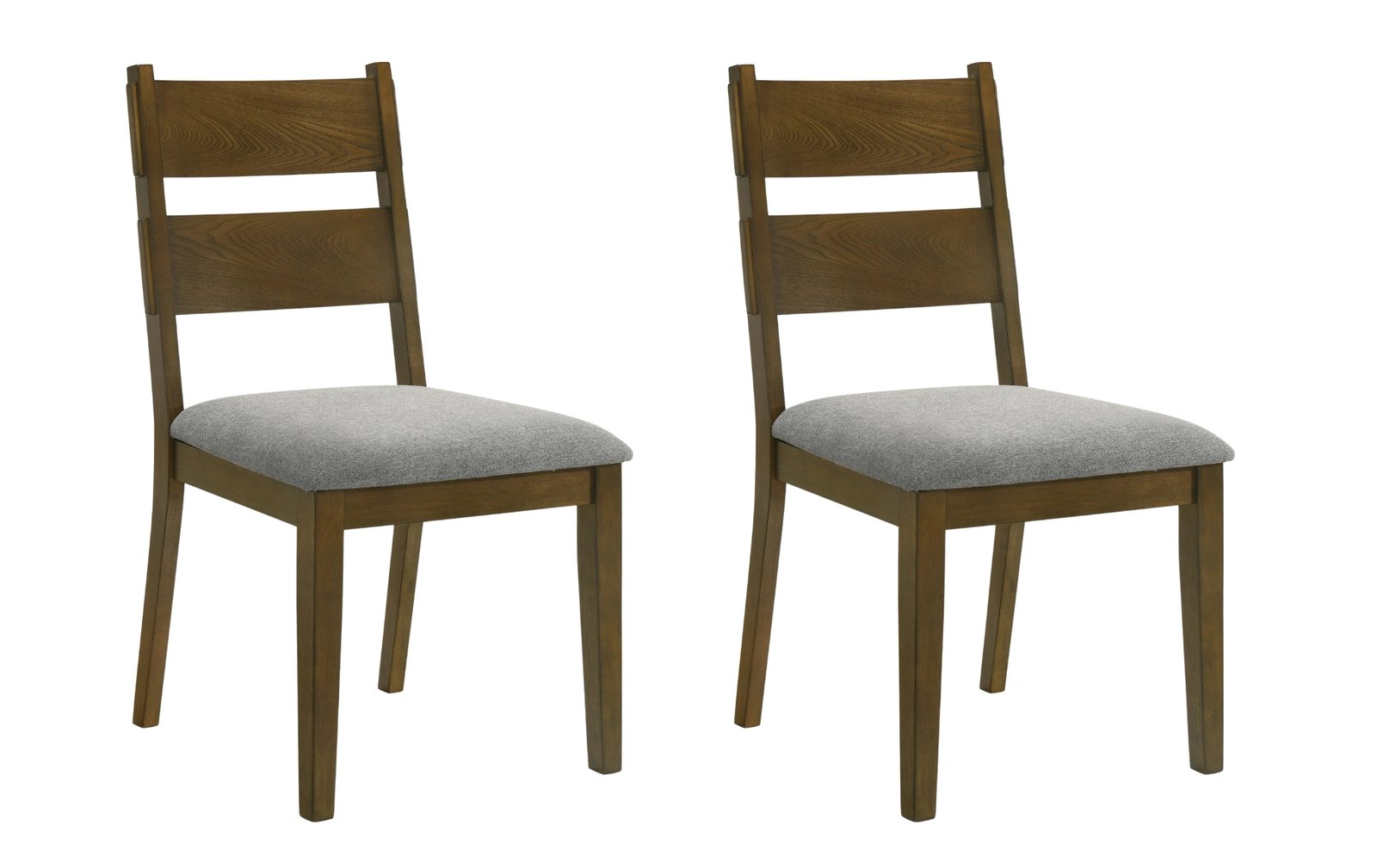 Everly Brown Ladder-Back 2-Piece Dining Chair Set