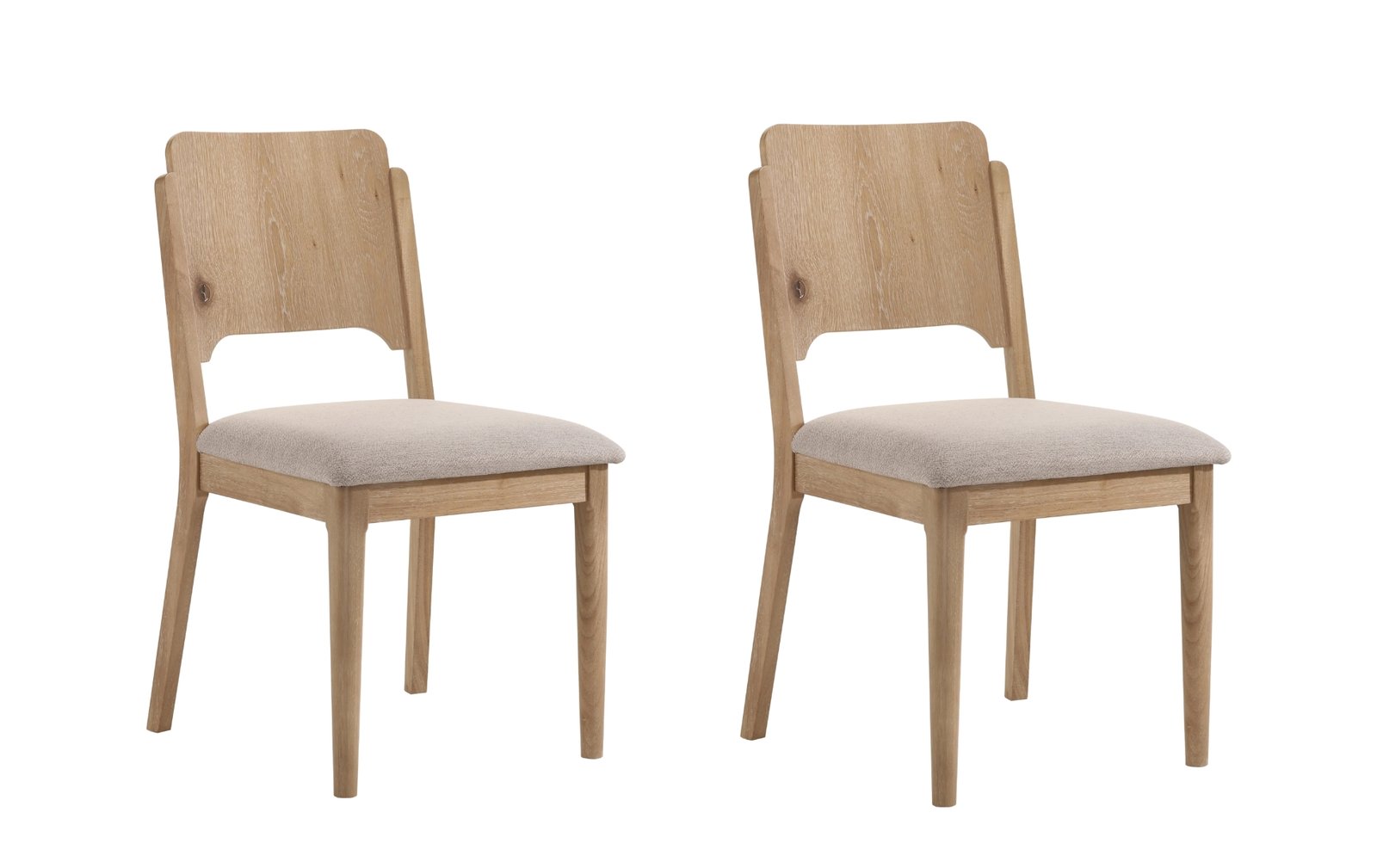 Arden Natural Wood 2-Piece Dining Chair Set