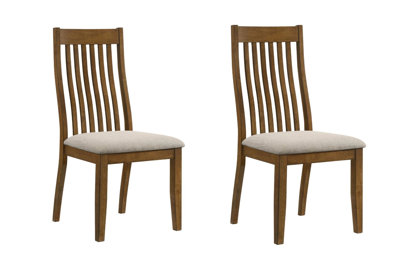 Glendale Brown Slat-Back 2-Piece Dining Chair Set