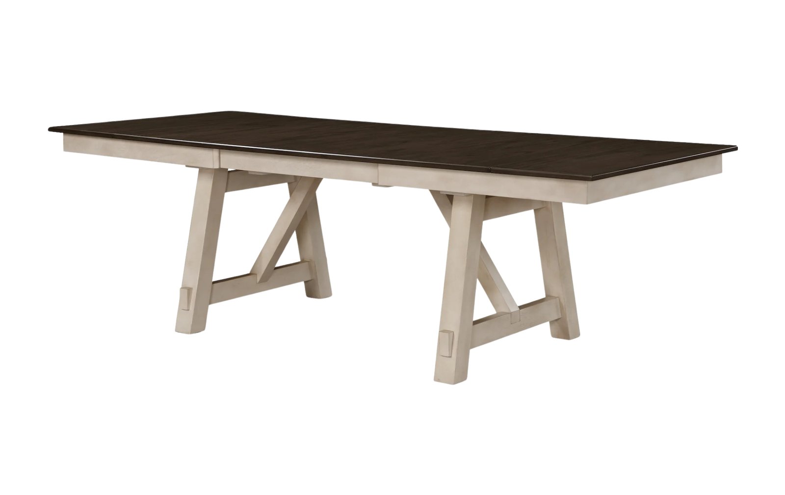 Maribelle Two-Tone Extendable Trestle Dining Table