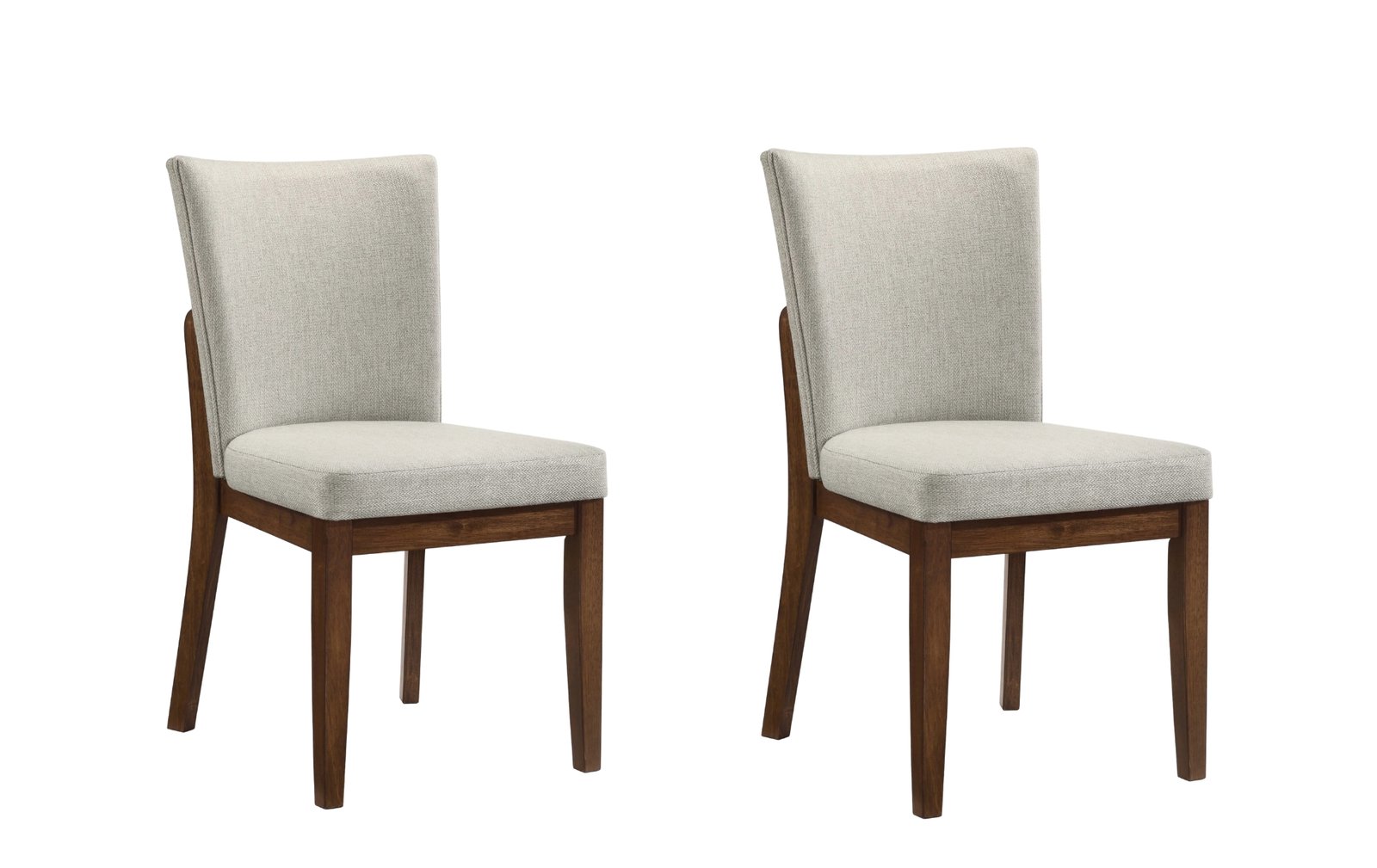 Salerno Beige & Brown 2-Piece Dining Chair Set