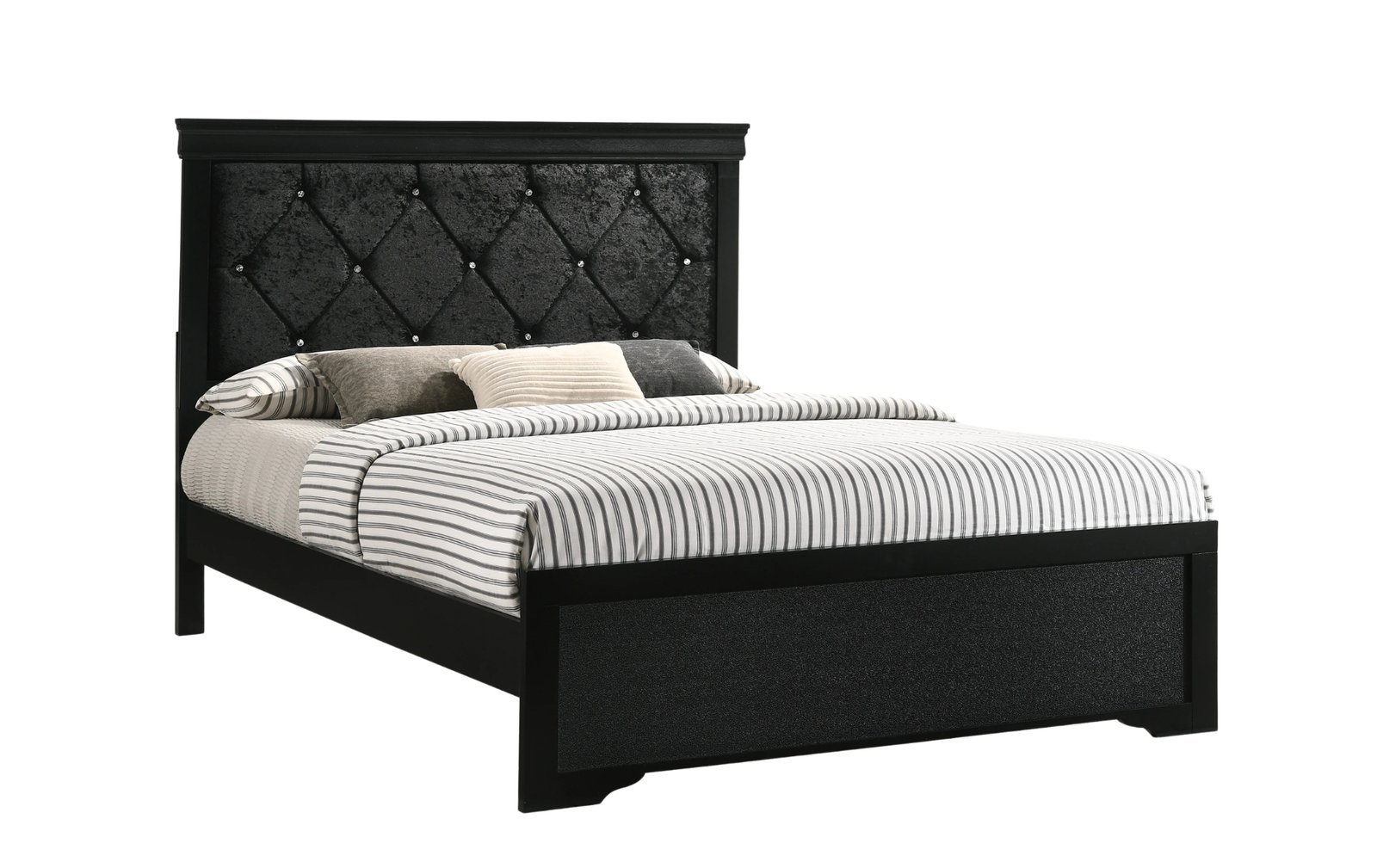 Micah Black Tufted Twin Bed