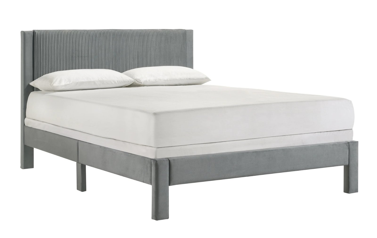 Lucia Gray Upholstered Full Bed