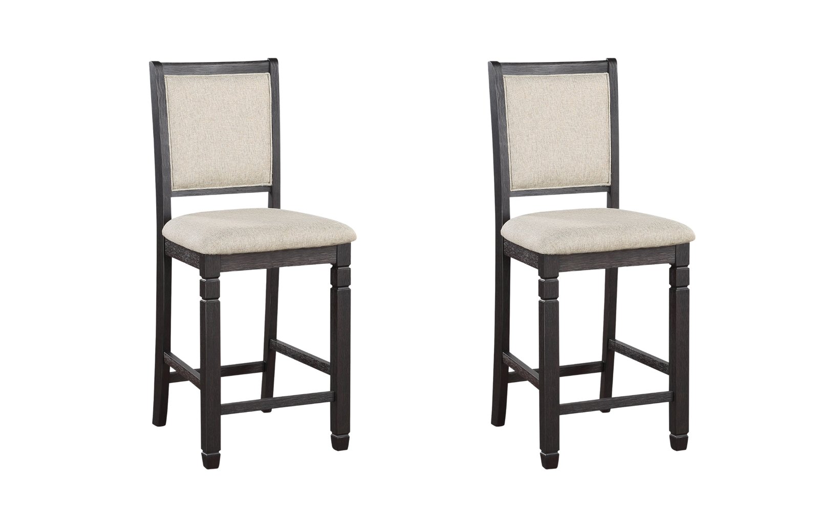 Asher Black Counter Height Dining Chair Set of 2