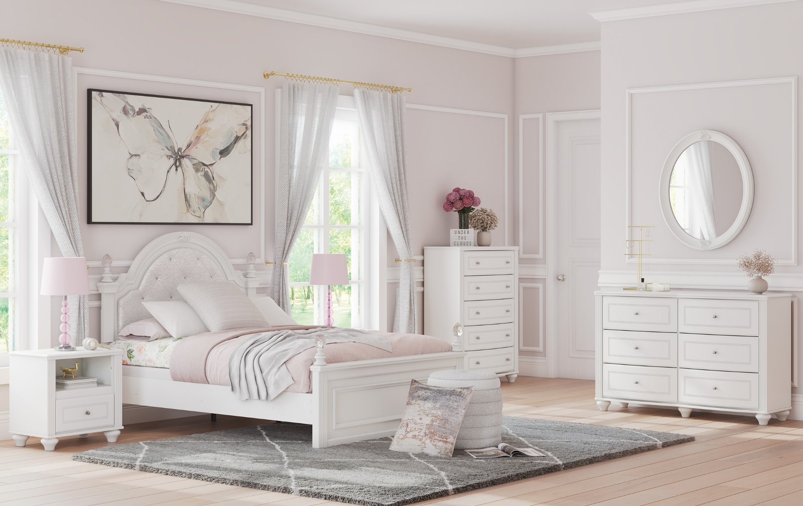 Kozlani Full Upholstered Panel Bedroom Set