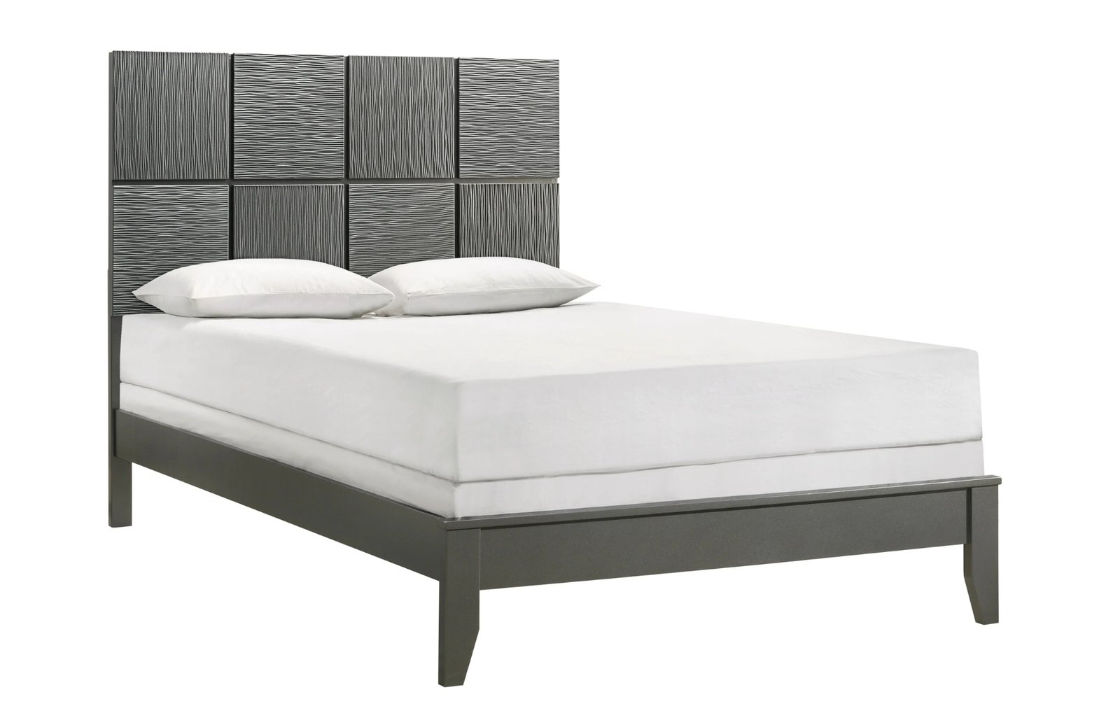 Denker Gray Textured Full Bed