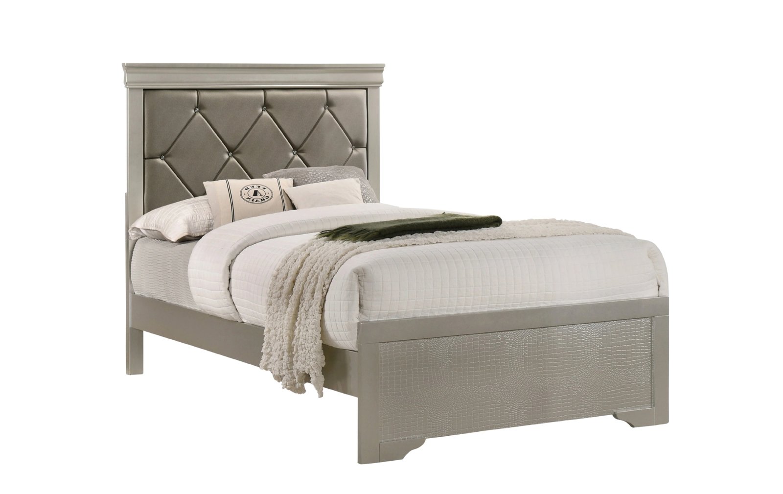 Amalia Silver Twin Bed