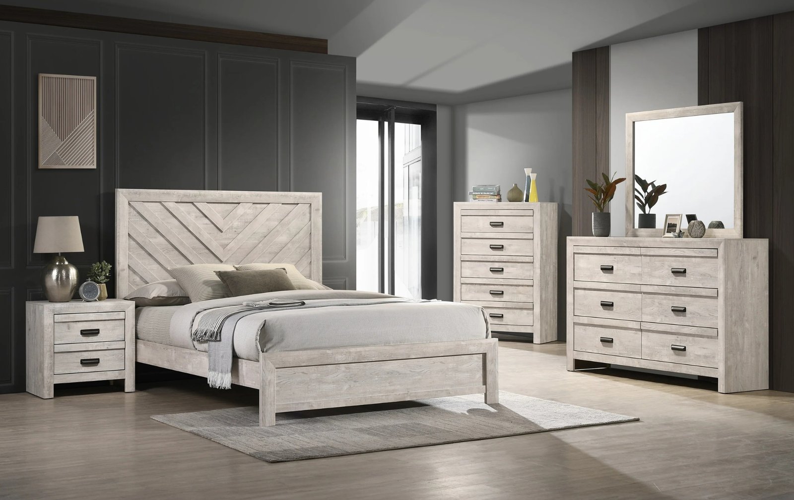 Valor Beige Full Bedroom Set